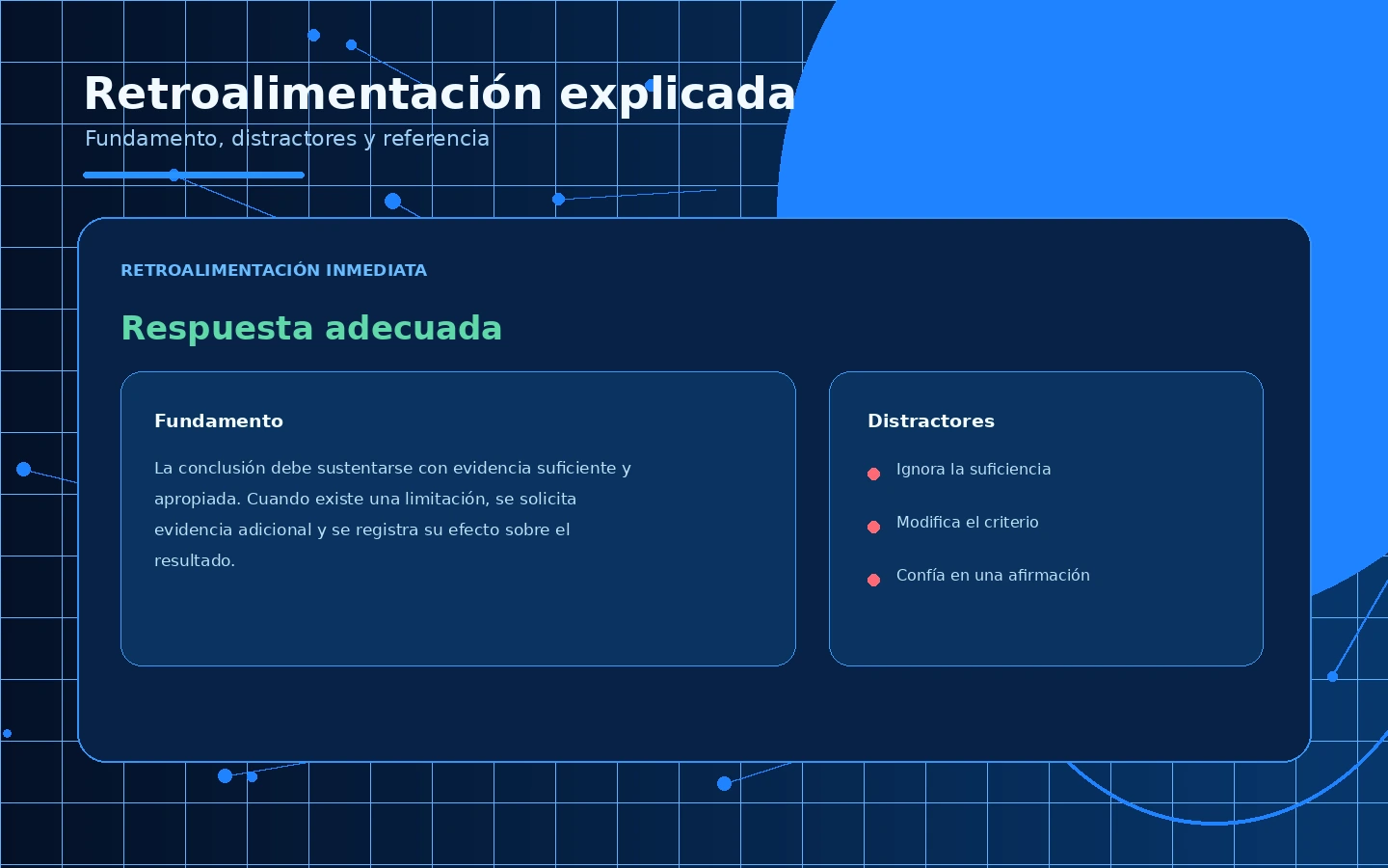 Retroalimentación explicada del simulador